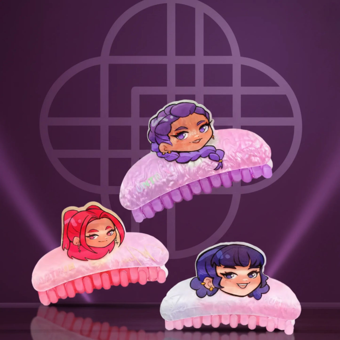 Lot de 3 pinces à cheveux